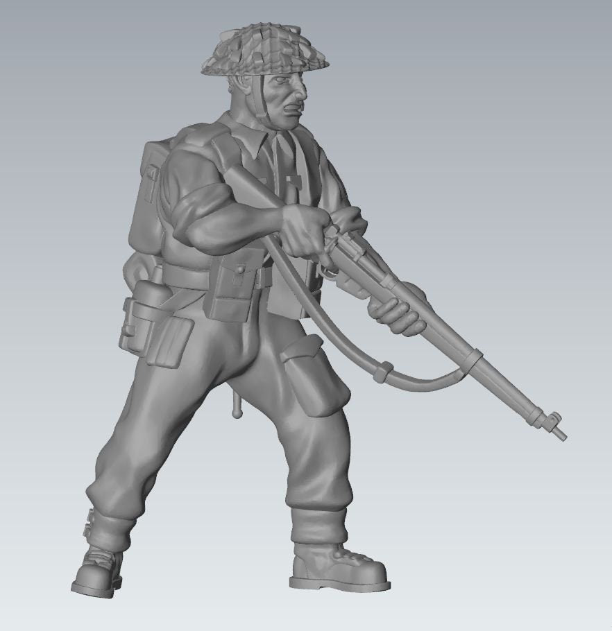 WWII British Army Combat Squad (7 models) Various Scales Historical Wargaming