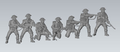 WWII British Army Combat Squad (7 models) Various Scales Historical Wargaming