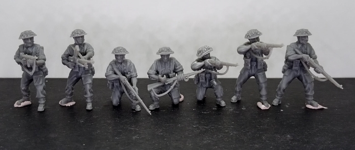 WWII British Army Combat Squad (7 models) Various Scales Historical Wargaming