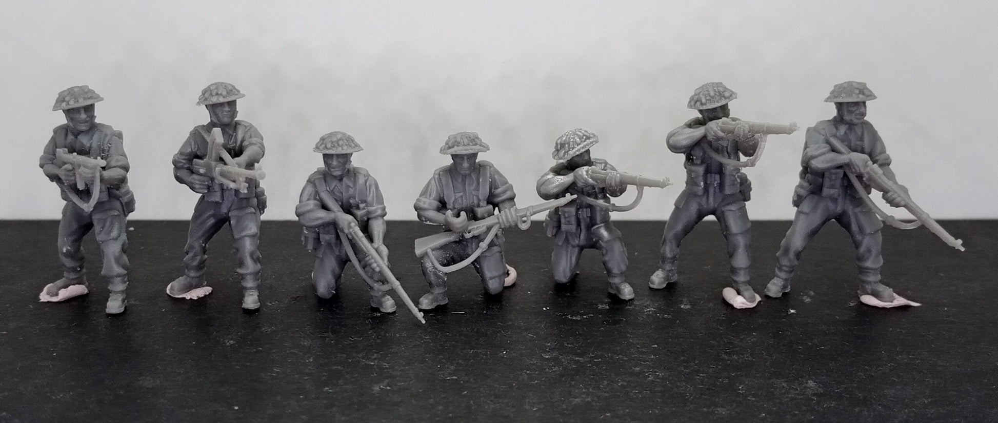 WWII British Army Combat Squad (7 models) Various Scales Historical Wargaming