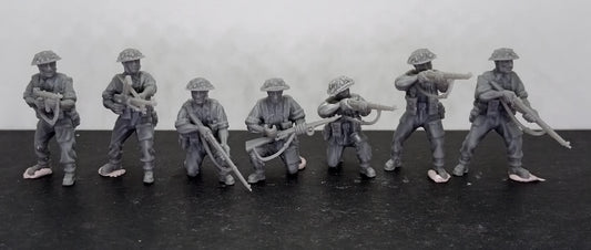 WWII British Army Combat Squad (7 models) Various Scales Historical Wargaming