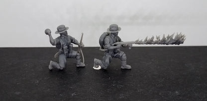 WWII British Gurkha Assault Engineers Flamethrower Team (2 models) Various Scales Historical Wargaming