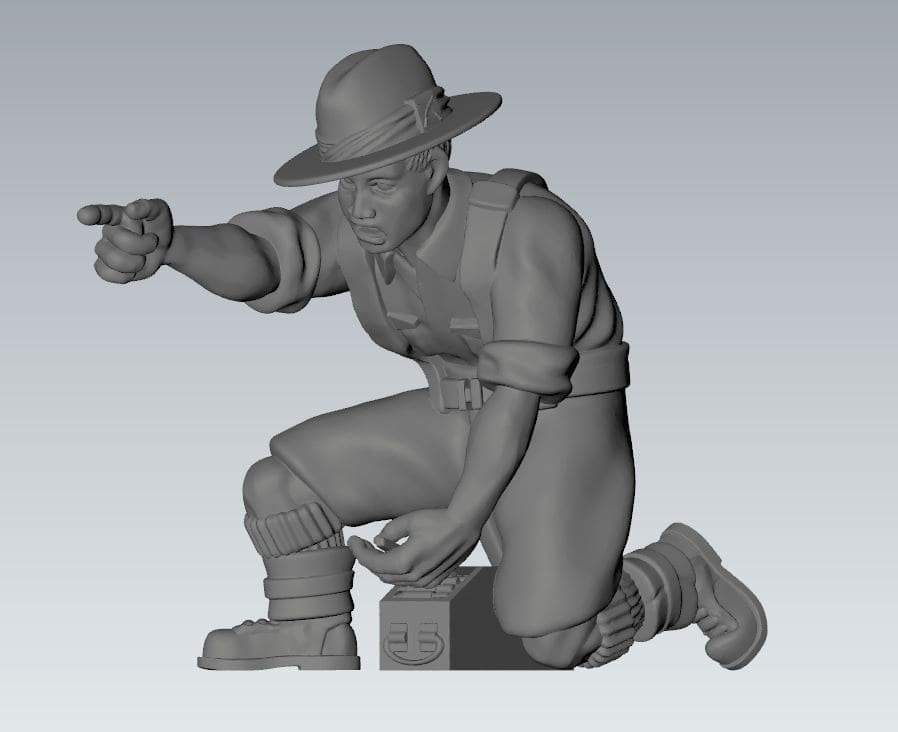 WWII Gurkha Vickers 303 MMG with Crew (3 models) Various Scales Historical Wargaming