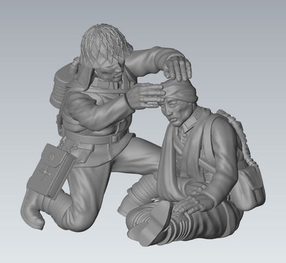WWII Japanese SNLF Medic Team (3 models) Various Scales Historical Wargaming (US tariffs are pre-paid by us)