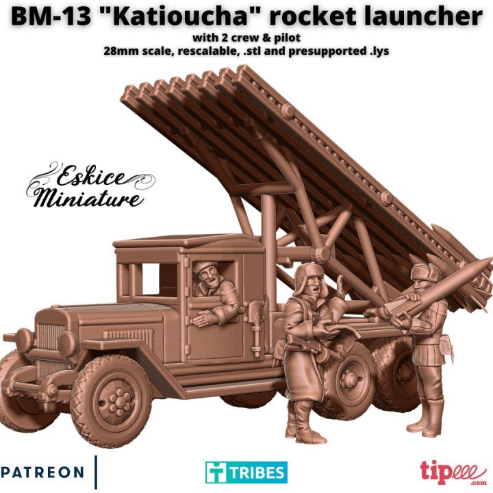 WWII Soviet BM13 Katyusha with Crew Various Scales Historical Wargaming (US tariffs are pre-paid by us)
