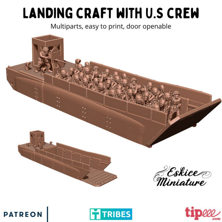WWII US USMC Landing Craft with Crew Various Scales Historical Wargaming