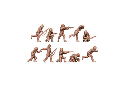 WWII Soviet Conscript Unit (10 models) Various Scales Historical Wargaming