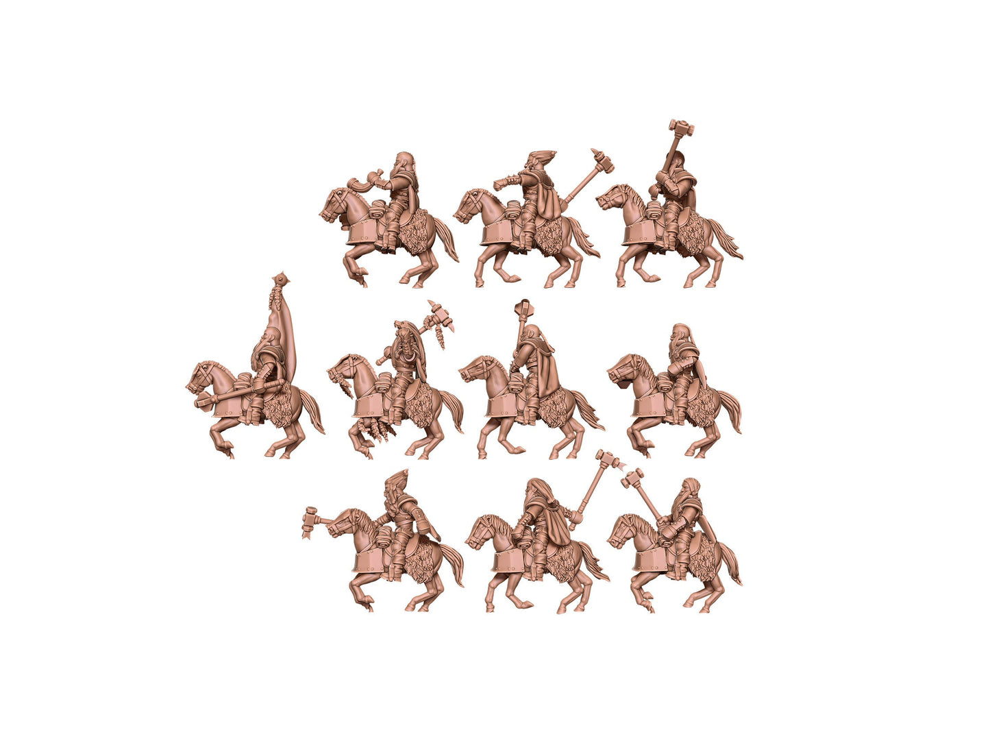 Fantasy Ulrich Wolf Knights (10 models) Various Scales Historical Wargaming