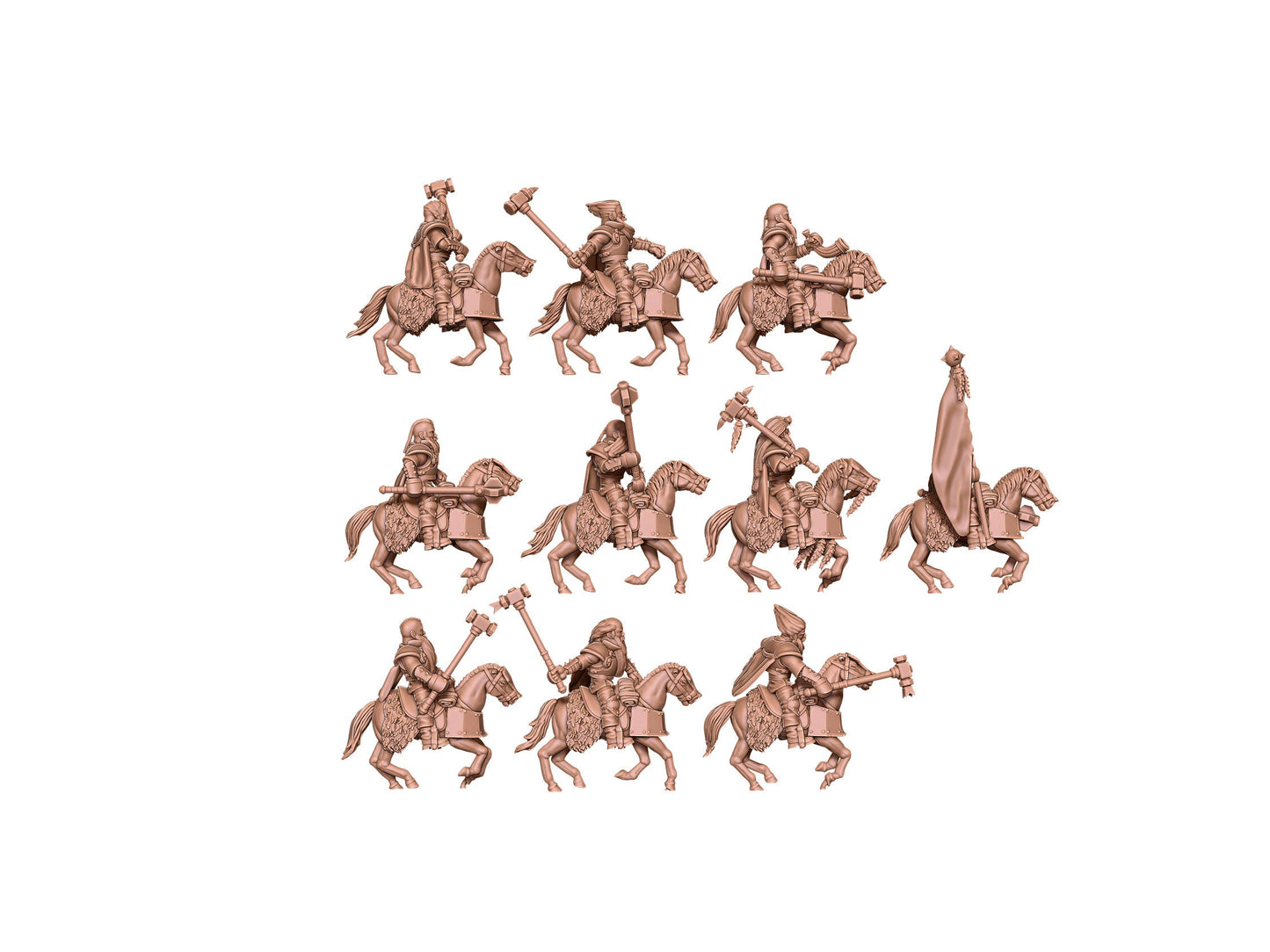 Fantasy Ulrich Wolf Knights (10 models) Various Scales Historical Wargaming