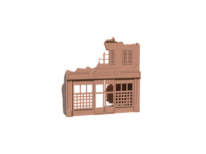 Wargaming Terrain Destroyed French Shop Various Scales Historical Wargaming