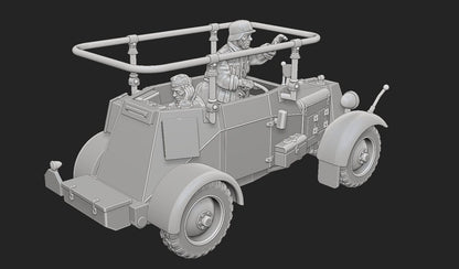 WWII German Sd.Kfz 14 Command Armoured Car with Crew Various Scales Historical Wargaming (US tariffs are pre-paid by us)