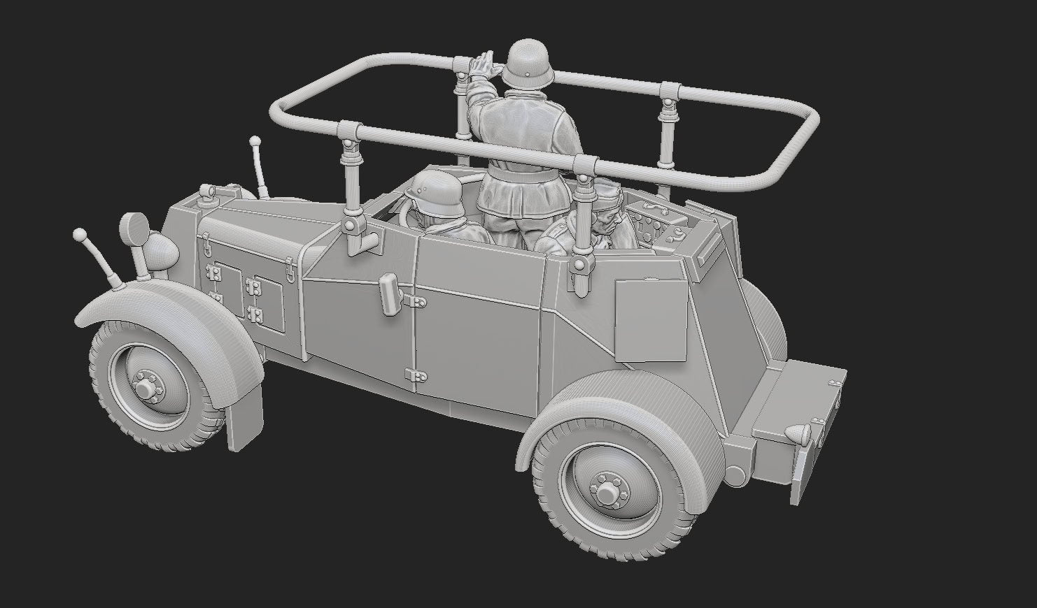 WWII German Sd.Kfz 14 Command Armoured Car with Crew Various Scales Historical Wargaming (US tariffs are pre-paid by us)