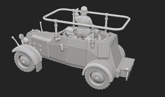WWII German Sd.Kfz 14 Command Armoured Car with Crew Various Scales Historical Wargaming