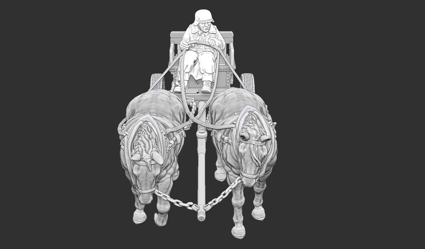 WWII German Horse Drawn Limber M42 Various Scales Historical Wargaming (US tariffs are pre-paid by us)