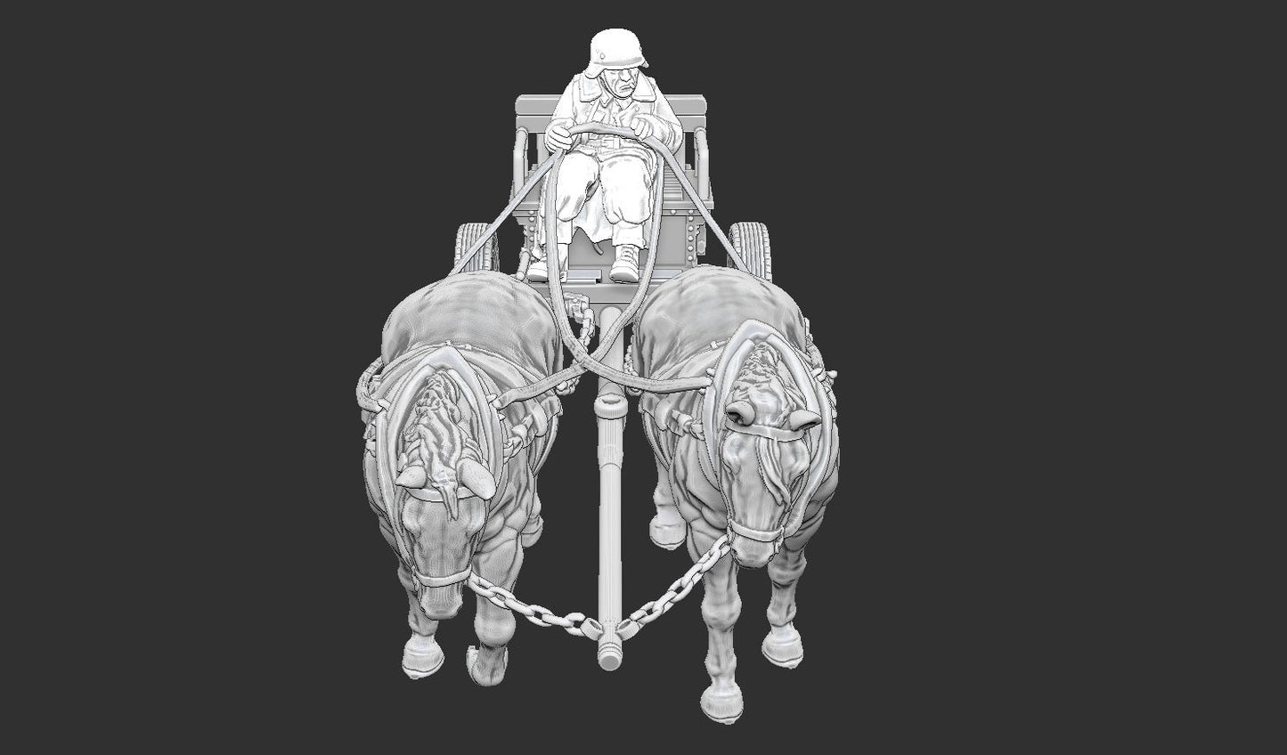 WWII German Horse Drawn Limber M42 Various Scales Historical Wargaming