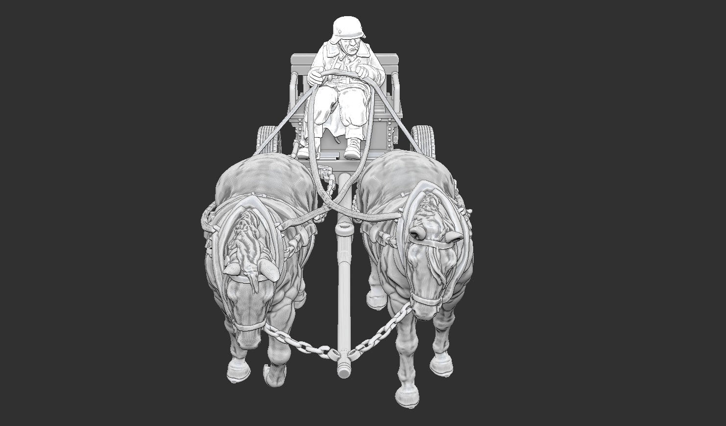 WWII German Horse Drawn Limber M42 Various Scales Historical Wargaming