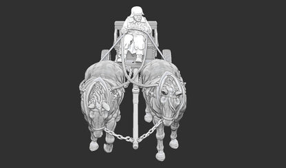 WWII German Horse Drawn Limber M42 Various Scales Historical Wargaming