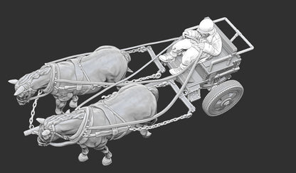 WWII German Horse Drawn Limber M42 Various Scales Historical Wargaming (US tariffs are pre-paid by us)