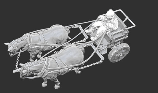 WWII German Horse Drawn Limber M42 Various Scales Historical Wargaming (US tariffs are pre-paid by us)