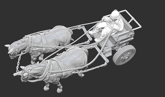 WWII German Horse Drawn Limber M42 Various Scales Historical Wargaming