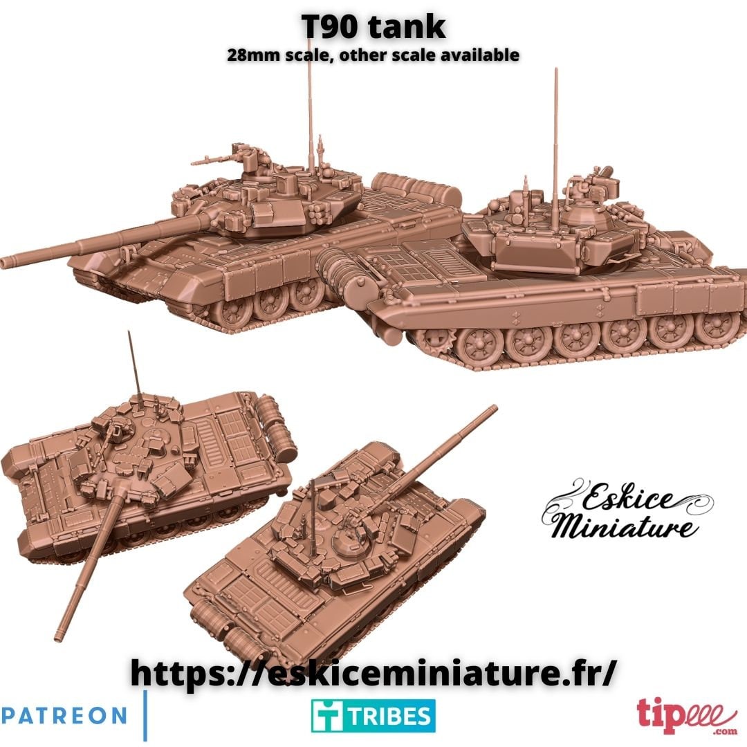 Cold War Soviet T90 Tank Various Scales Historical Wargaming
