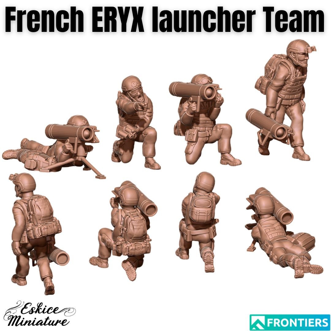 Modern Warfare French ERYX Launcher Team (4 models) Various Scales Historical Wargaming (US tariffs are pre-paid by us)