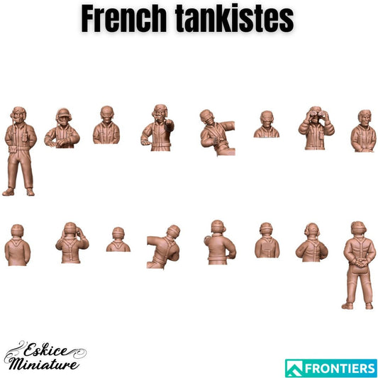 Modern Warfare French Modern Tank Crew Set (8 models) Various Scales Historical Wargaming