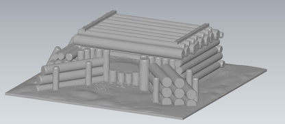 Wargaming Terrain Bunker Defence Set (3) Various Scales Historical Wargaming