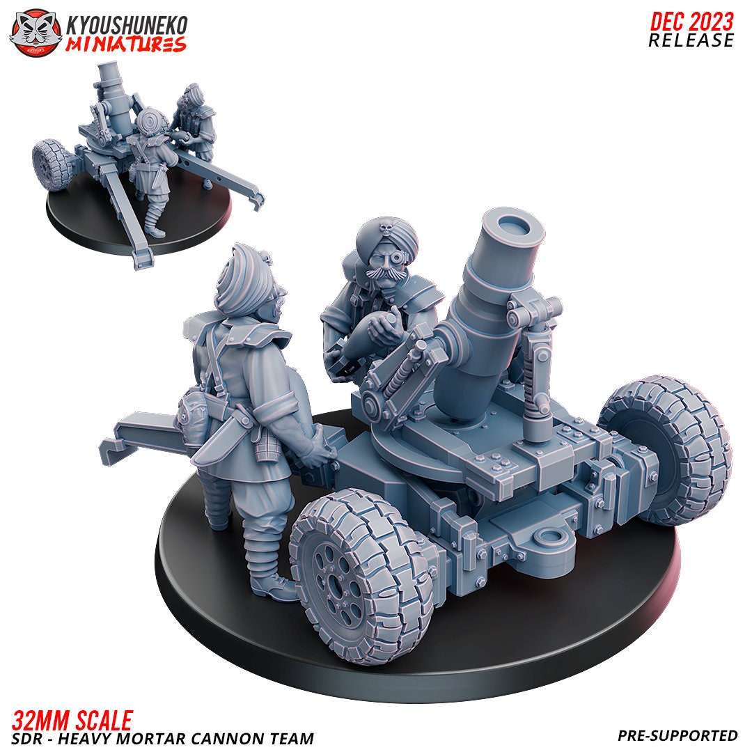 Sikh Desert Riders Heavy Mortar Artillery Team Various Scales SF Wargaming (US tariffs are pre-paid by us)