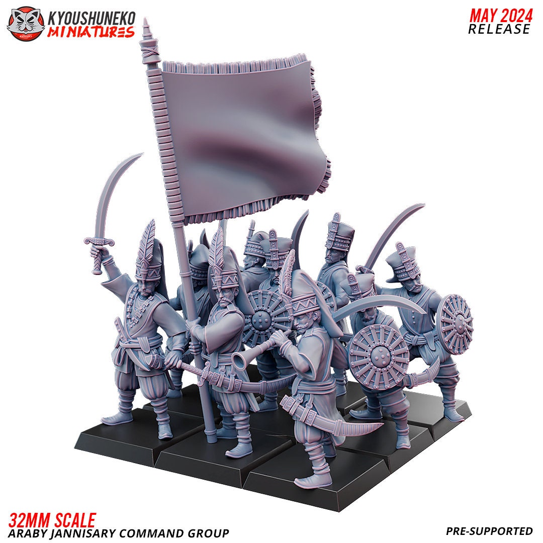 Ottoman Empire Janissary Swordmen (10 models) Various Scales Historical Wargaming (US tariffs are pre-paid by us)
