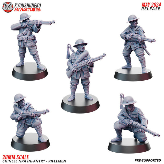 WWII Chinese NRA Infantry Rifleman Various Scales Historical Wargaming