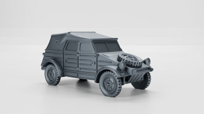 Bolt Action Battlegroup Fow CoC German Kubelwagen Car Covered - 28mm 20mm various scales