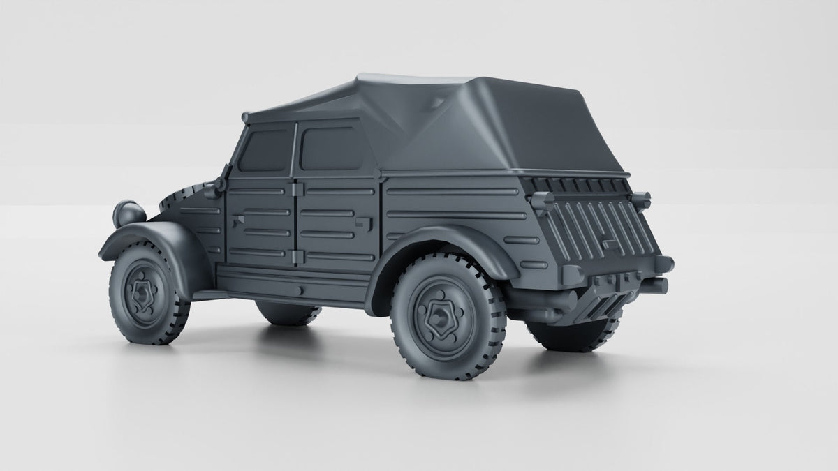 Bolt Action Battlegroup Fow CoC German Kubelwagen Car Covered - 28mm 20mm various scales