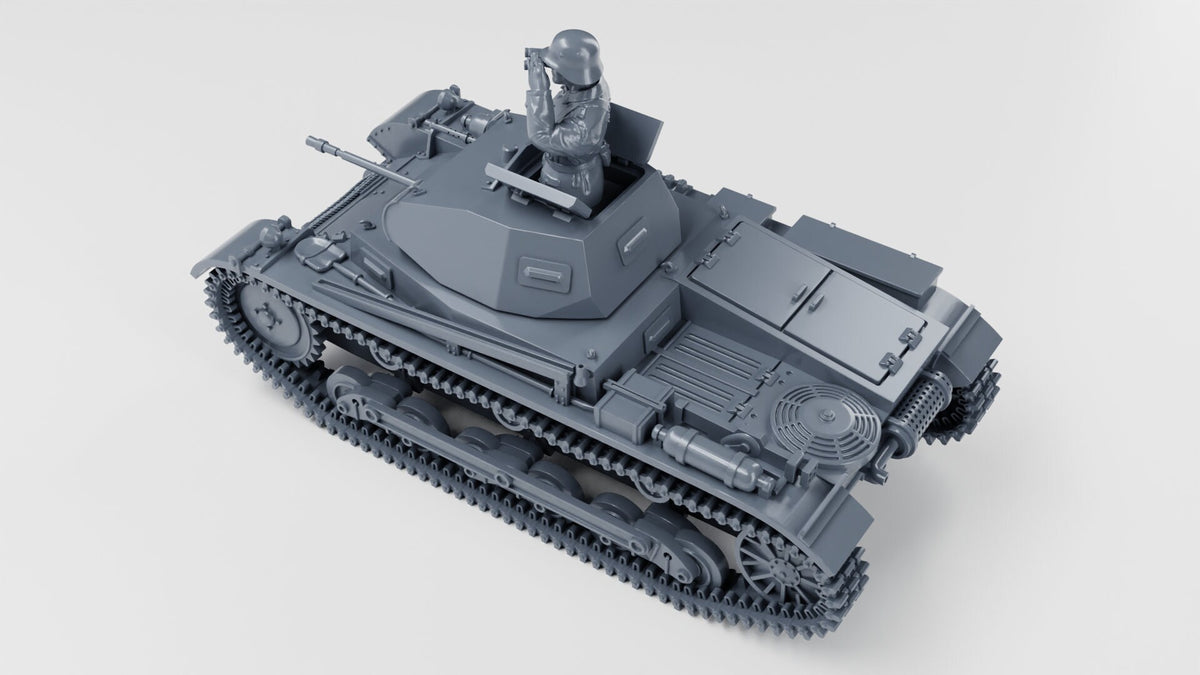 Bolt Action Battlegroup Panzer II Ausf.A (Sd.Kfz.121) + 3 Tankmen WW2 Interwar - 28mm 20mm various scales