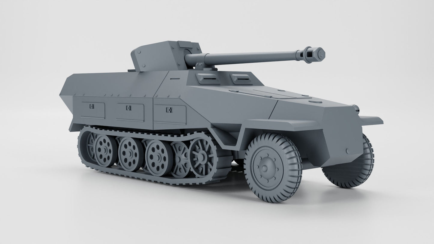 WWII German Sd.Kfz 251/22 7.5cm Pakwagen Various Scales Historical Wargaming (US tariffs are pre-paid by us)
