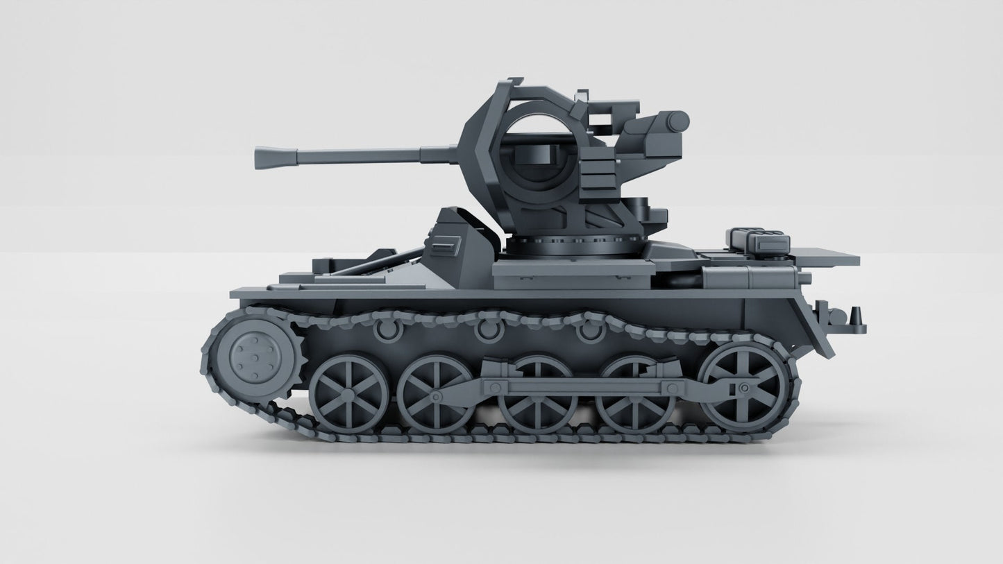WWII German Flakpanzer I 20mm Gun Various Scales Historical Wargaming