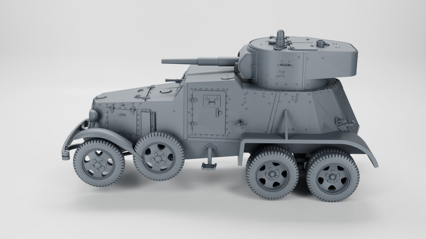WWII Soviet Heavy Armoured Vehicle Broneavtomobil BA 6 Various Scales Historical Wargaming (US tariffs are pre-paid by us)