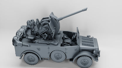 Bolt Action Battlegroup FOW German Horch 1a With 2cm Flak (Afrika Korps) WW2 - various scales