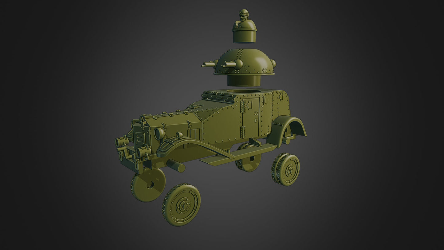 WWII Japanese Vickers Crossley Armoured Car including 5 tops Various Scales Historical Wargaming