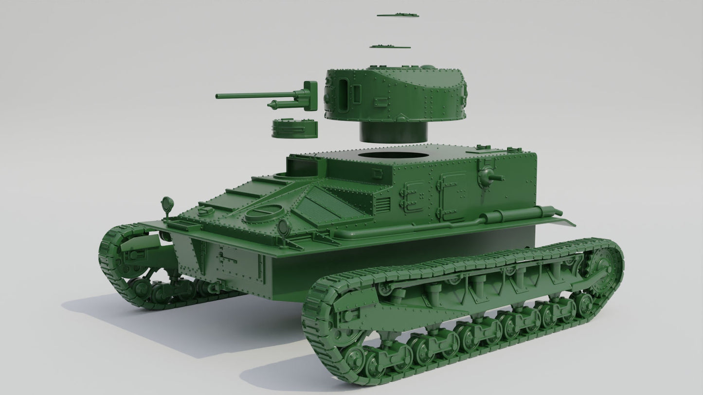 WWII British Vickers Medium Tank Mk.I UK WW2 Interwar Various Scales Historical Wargaming