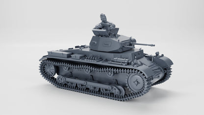 Bolt Action Battlegroup Panzer II Ausf.A (Sd.Kfz.121) + 3 Tankmen WW2 Interwar - 28mm 20mm various scales