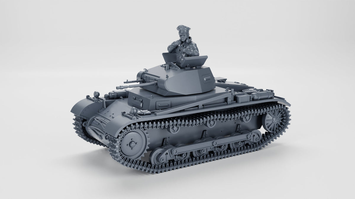 Bolt Action Battlegroup Panzer II Ausf.A (Sd.Kfz.121) + 3 Tankmen WW2 Interwar - 28mm 20mm various scales