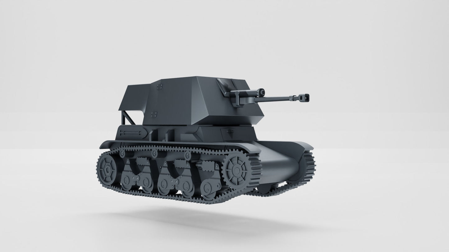 WWII German 47cm Pakt auf Panzer 35rf Various Scales Historical Wargaming