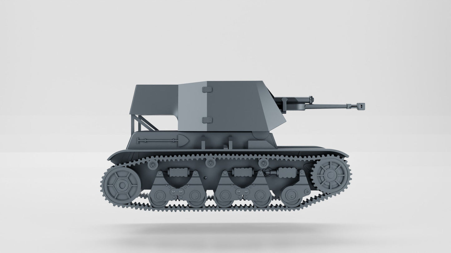 WWII German 47cm Pakt auf Panzer 35rf Various Scales Historical Wargaming