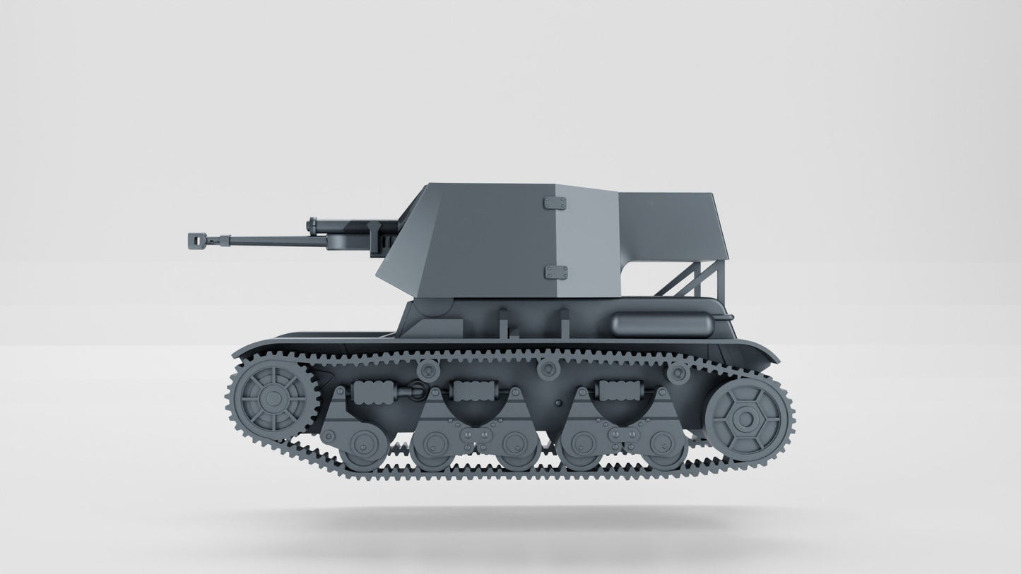 WWII German 47cm Pakt auf Panzer 35rf Various Scales Historical Wargaming