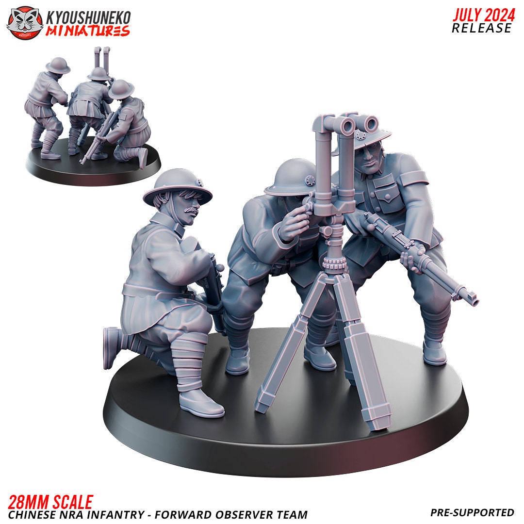 WWII Chinese NRA Forward Observer Various Scales Historical Wargaming (US tariffs are pre-paid by us)