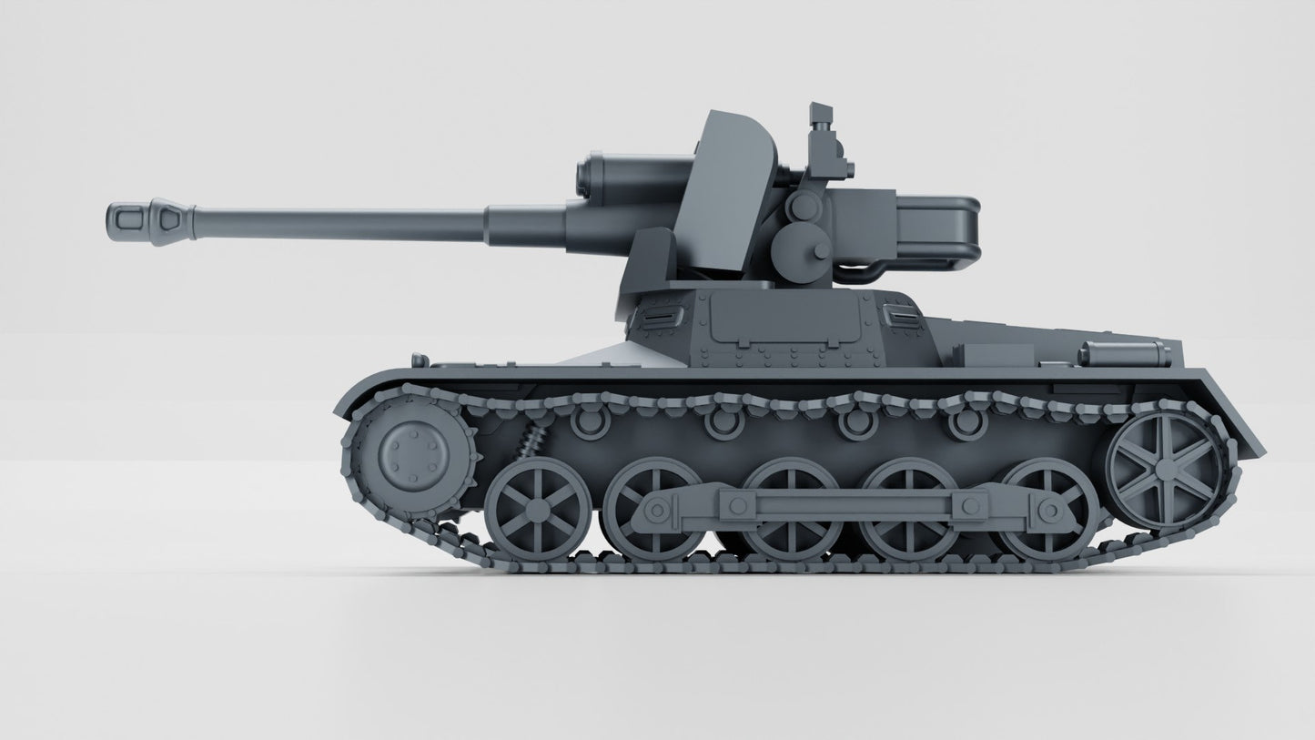 WWII German Panzerjager 1B Mitt 75mm Stuk Various Scales Historical Wargaming