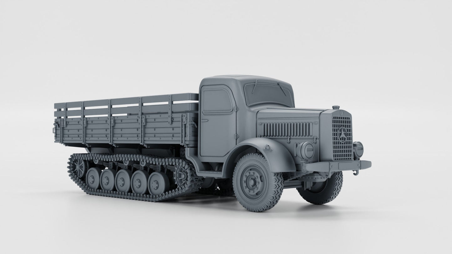 WWII German Mercedes-Benz L4500R Maultier Halftrack Various Scales Historical Wargaming