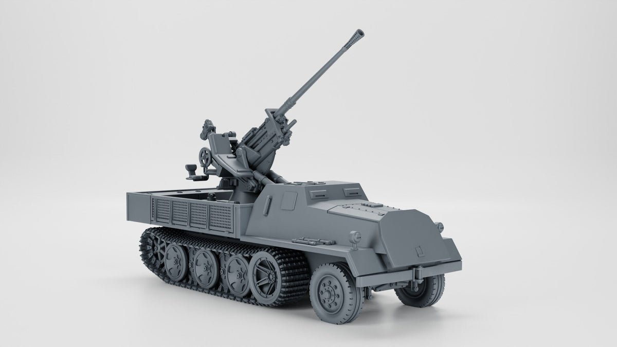 Bolt Action Battlegroup Schwerer Wehrmacht Schlepper with armored cabin With Pak 37 Germany WW2 20mm 28mm - various scales