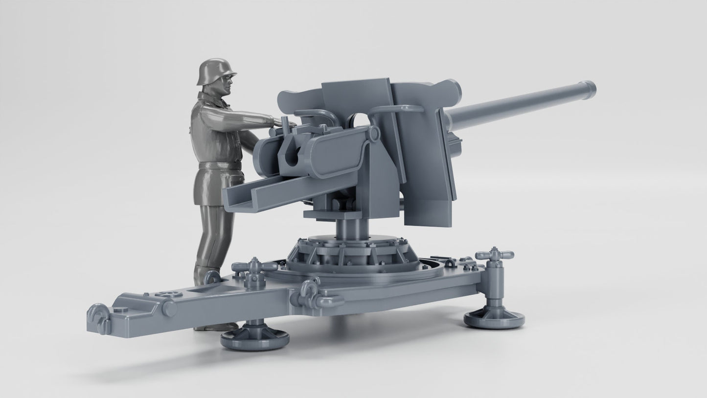 WWII German Anti-tank gun 7.62cm PAK 36 with Crew Various Scales Historical Wargaming
